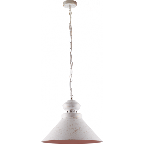 Светильник подвесной VESTA 17131 LOFT 1x60W, E27 бело-золотой